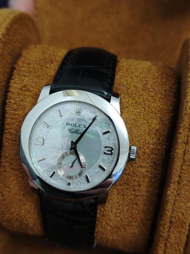 Rolex | Cellini | 5240 | Platinum | 35 mm | Platinum | Mother of pearl | Manual winding