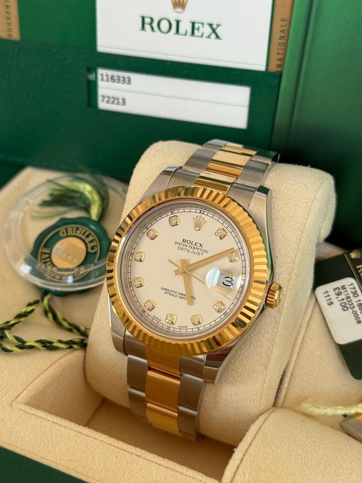 Rolex | Datejust | 116333 | Gold/Steel | 41 mm | Gold/Steel | White | Automatic