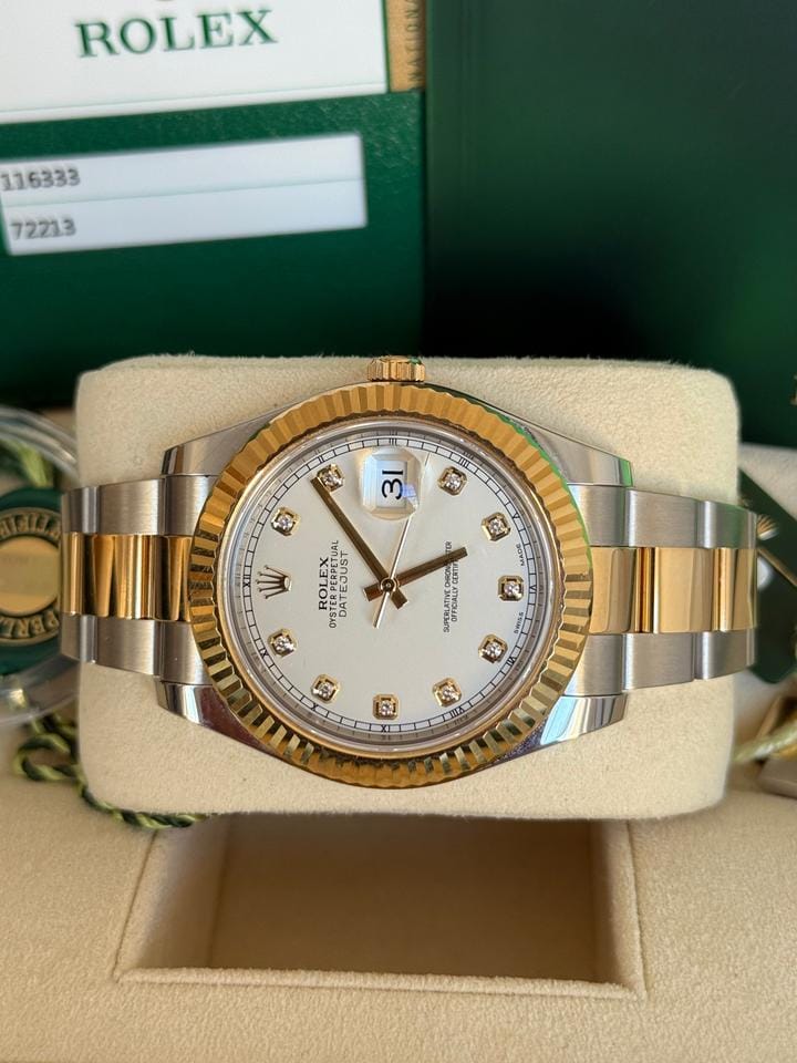 Rolex | Datejust | 116333 | Gold/Steel | 41 mm | Gold/Steel | White | Automatic