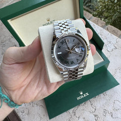 Rolex | Datejust | 126234 | White gold | 36 mm | White gold | Grey | Automatic