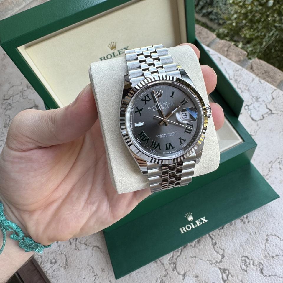 Rolex | Datejust | 126234 | White gold | 36 mm | White gold | Grey | Automatic