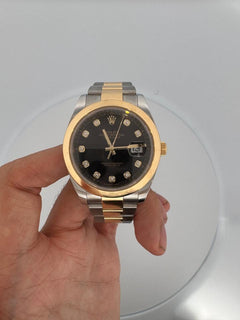 Rolex | Datejust | 126303 | Yellow gold | 41 mm | Gold/Steel | Black | Automatic