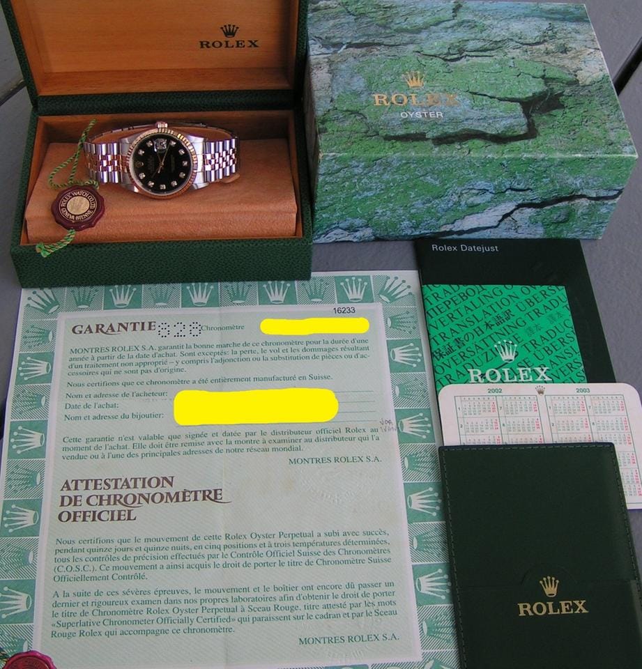Rolex | Datejust | 16233 | Gold/Steel | 36 mm | Gold/Steel | Black | Automatic