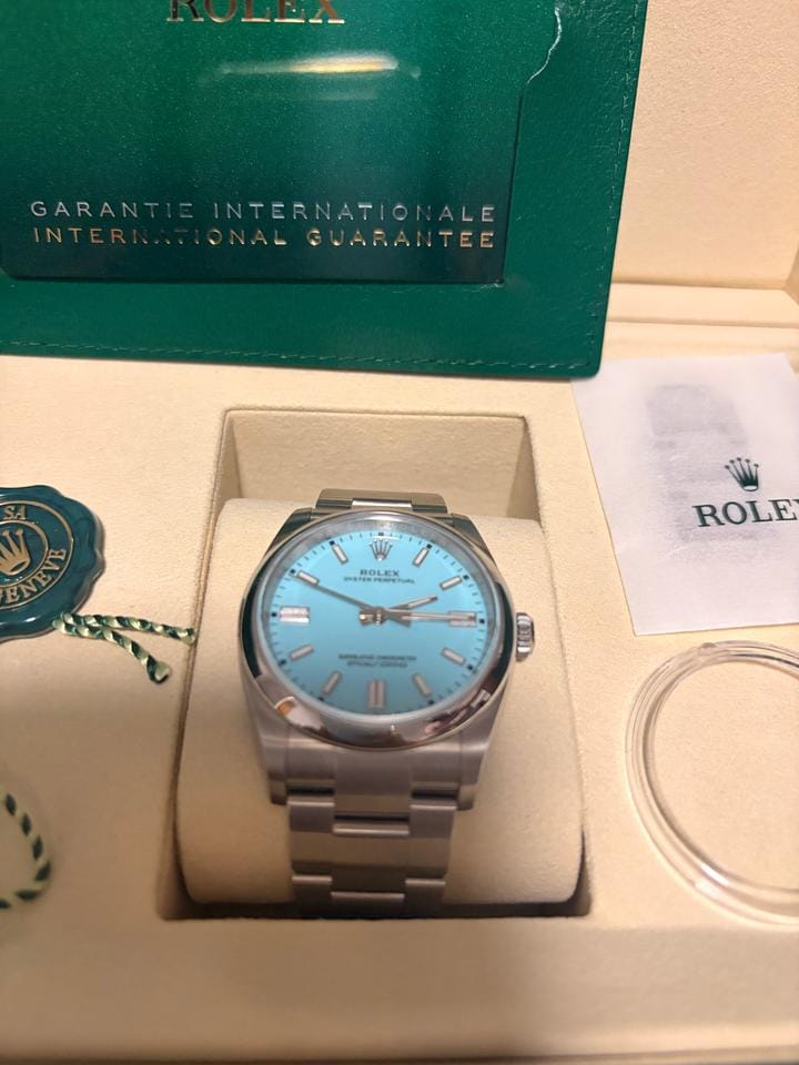 Rolex | Oyster Perpetual | 12400 | Steel | 36 mm | Steel | Turquoise | Automatic
