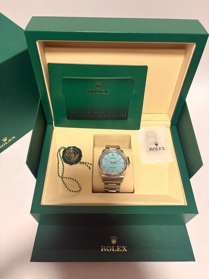 Rolex | Oyster Perpetual | 12400 | Steel | 36 mm | Steel | Turquoise | Automatic