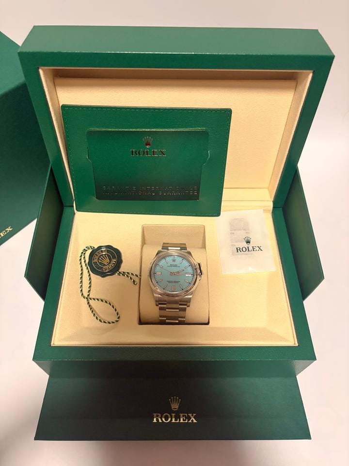 Rolex | Oyster Perpetual | 12400 | Steel | 36 mm | Steel | Turquoise | Automatic