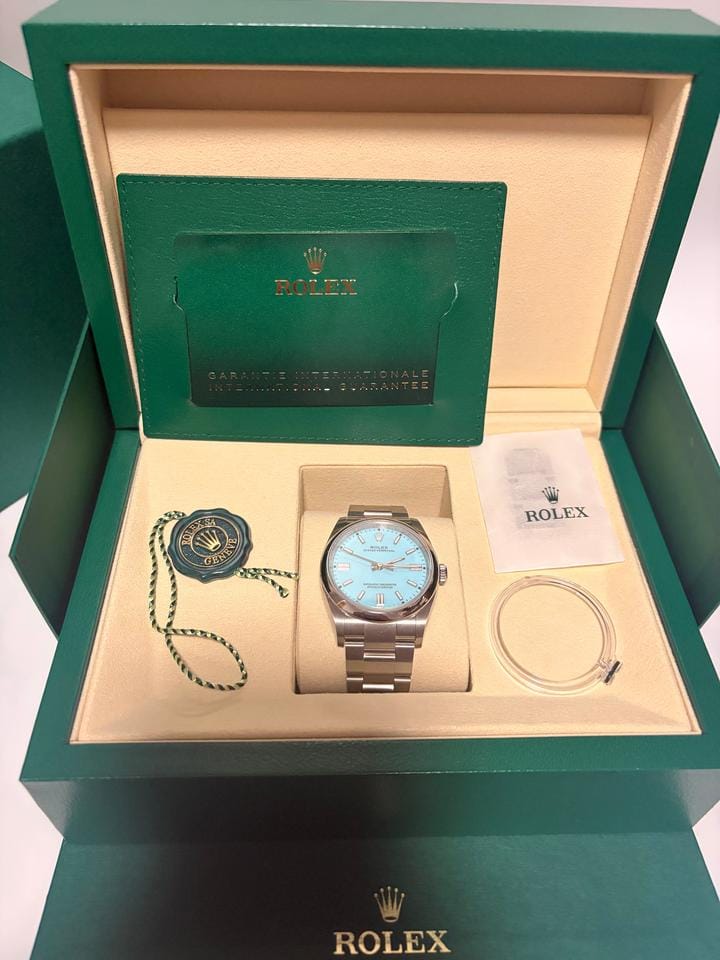 Rolex | Oyster Perpetual | 12400 | Steel | 36 mm | Steel | Turquoise | Automatic