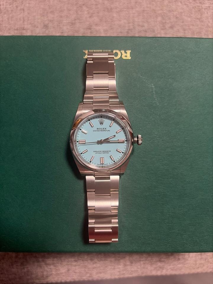 Rolex | Oyster Perpetual | 12400 | Steel | 36 mm | Steel | Turquoise | Automatic