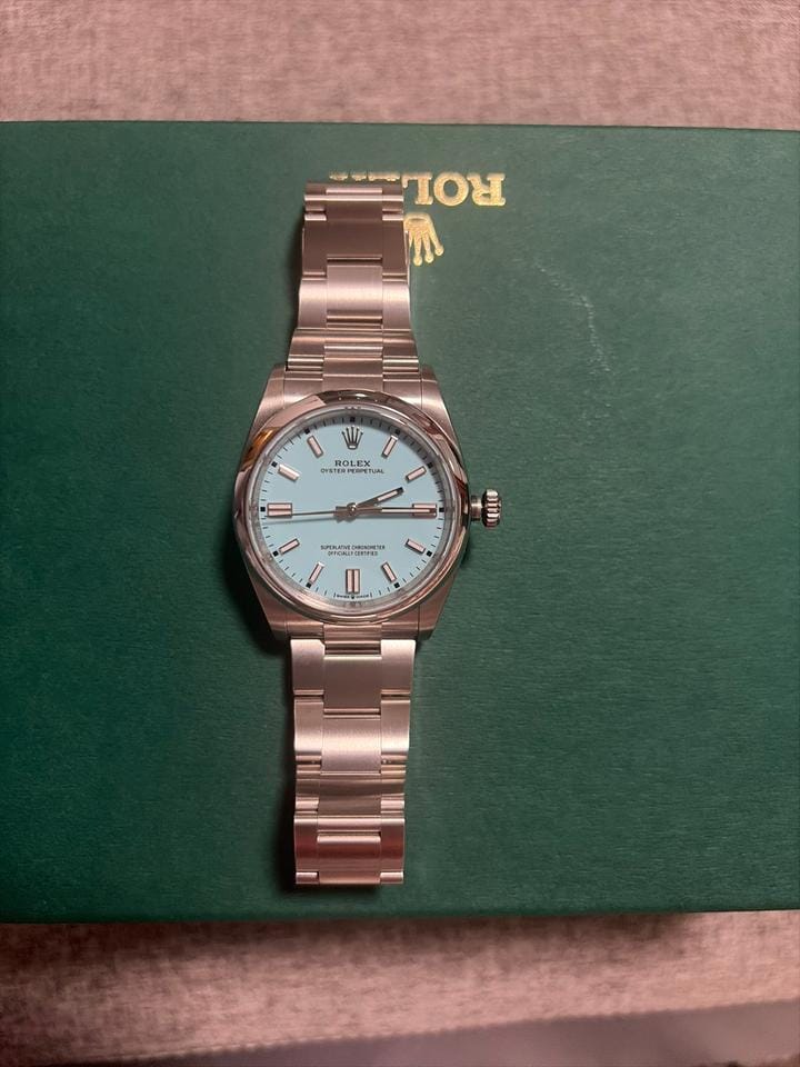 Rolex | Oyster Perpetual | 12400 | Steel | 36 mm | Steel | Turquoise | Automatic