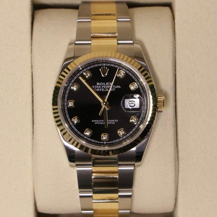 Rolex | Datejust | 126233 | Gold/Steel | 36 mm | Gold/Steel | Black | Automatic