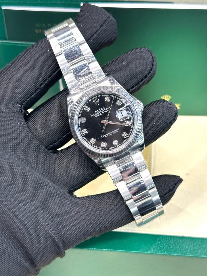 Rolex | Datejust | 126234 | White gold and steel | 36 mm | Steel | Black | Automatic