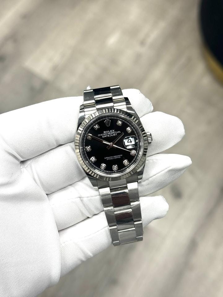 Rolex | Datejust | 126234 | White gold and steel | 36 mm | Steel | Black | Automatic
