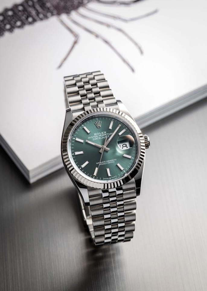 Rolex | Datejust | 126234-0051 | Steel | 36 mm | Steel | Green | Automatic
