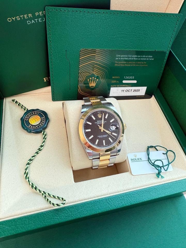 Rolex | Datejust | 126303 | Gold/Steel | 41 mm | Gold/Steel | Black | Automatic