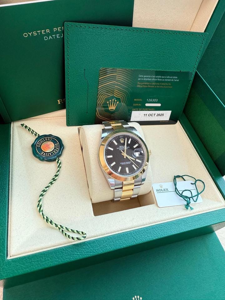 Rolex | Datejust | 126303 | Gold/Steel | 41 mm | Gold/Steel | Black | Automatic
