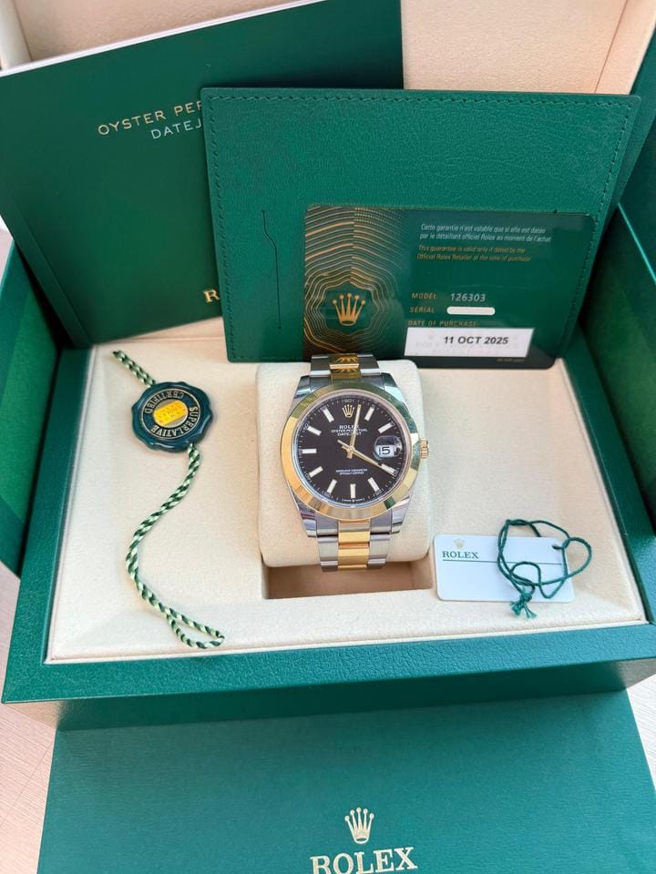 Rolex | Datejust | 126303 | Gold/Steel | 41 mm | Gold/Steel | Black | Automatic