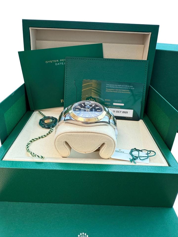 Rolex | Datejust | 126303 | Gold/Steel | 41 mm | Gold/Steel | Black | Automatic