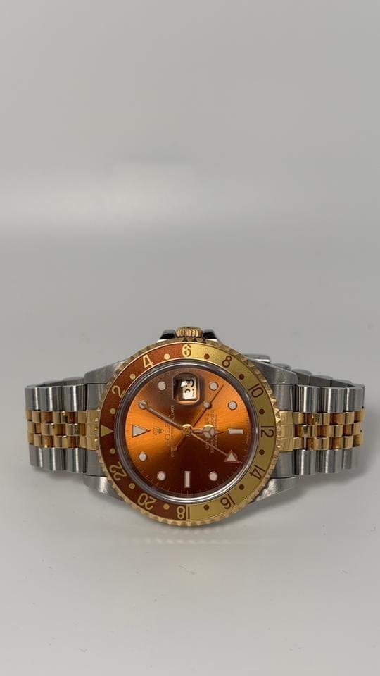 Rolex | GMT-Master II | 16713 | Yellow gold | 40 mm | Gold/Steel | Brown | Automatic
