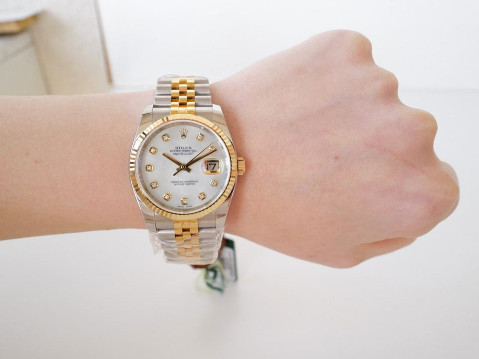 Rolex | Datejust | 116233 | Gold/Steel | 36 mm | Gold/Steel | Mother of pearl | Automatic