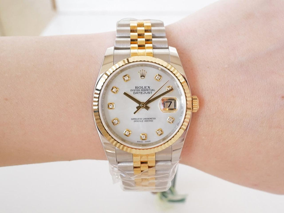 Rolex | Datejust | 116233 | Gold/Steel | 36 mm | Gold/Steel | Mother of pearl | Automatic