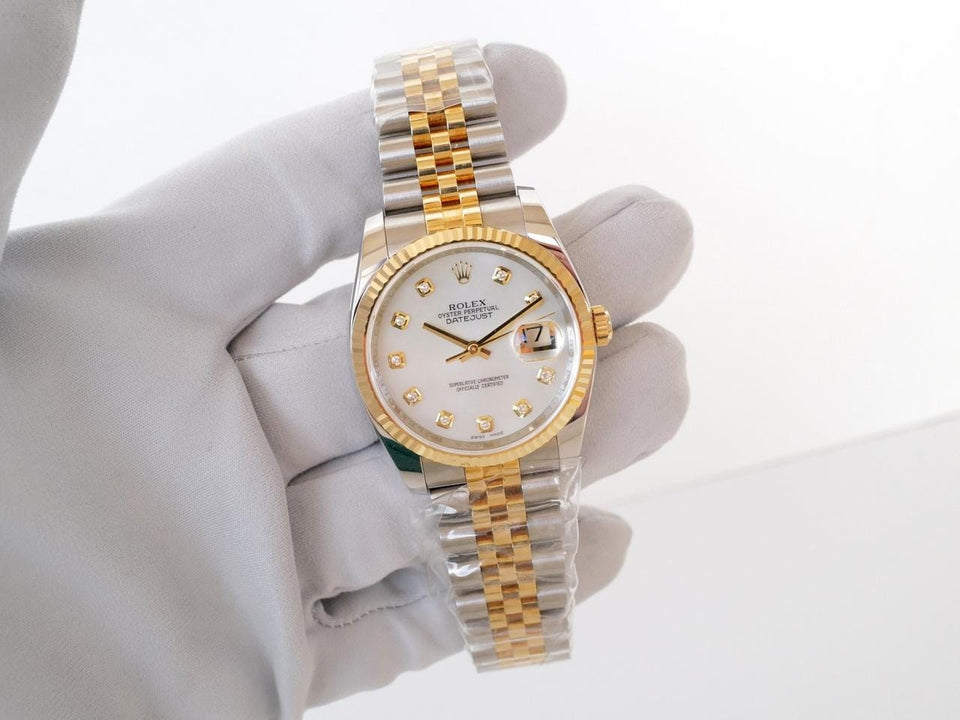 Rolex | Datejust | 116233 | Gold/Steel | 36 mm | Gold/Steel | Mother of pearl | Automatic