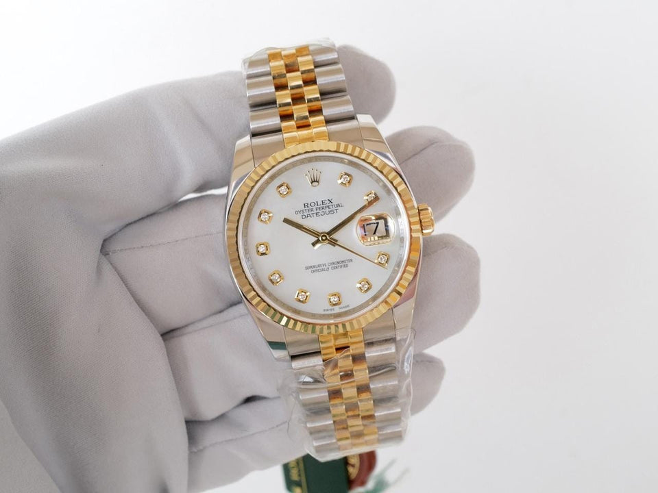 Rolex | Datejust | 116233 | Gold/Steel | 36 mm | Gold/Steel | Mother of pearl | Automatic