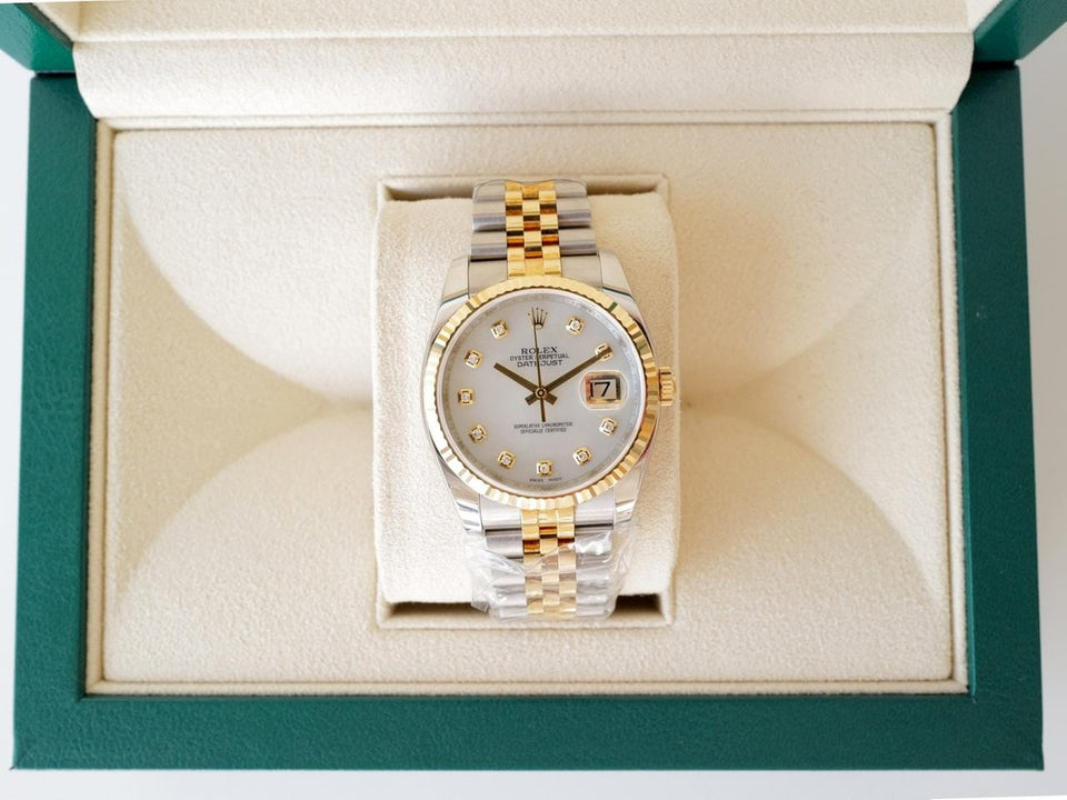 Rolex | Datejust | 116233 | Gold/Steel | 36 mm | Gold/Steel | Mother of pearl | Automatic