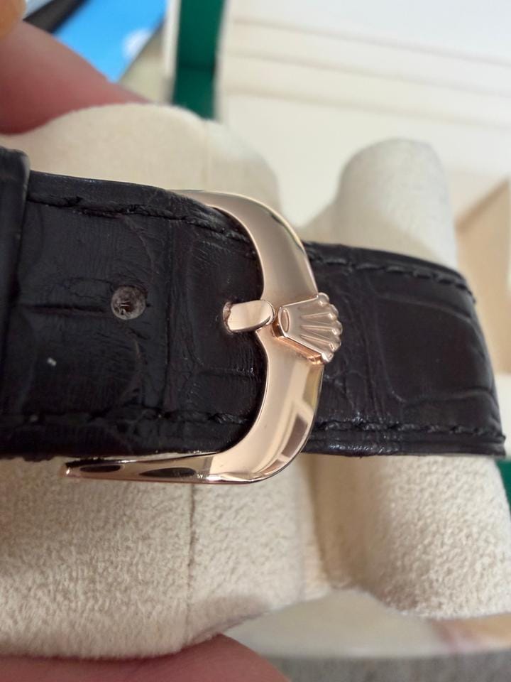 Rolex | Cellini | 50525 | Rose gold | 39 mm | Leather | Silver | Automatic