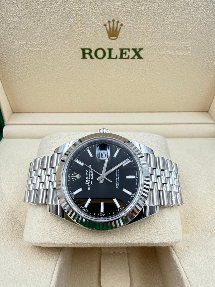 Rolex | Datejust | 126334 | White gold and steel | 41 mm | Steel | Black | Automatic