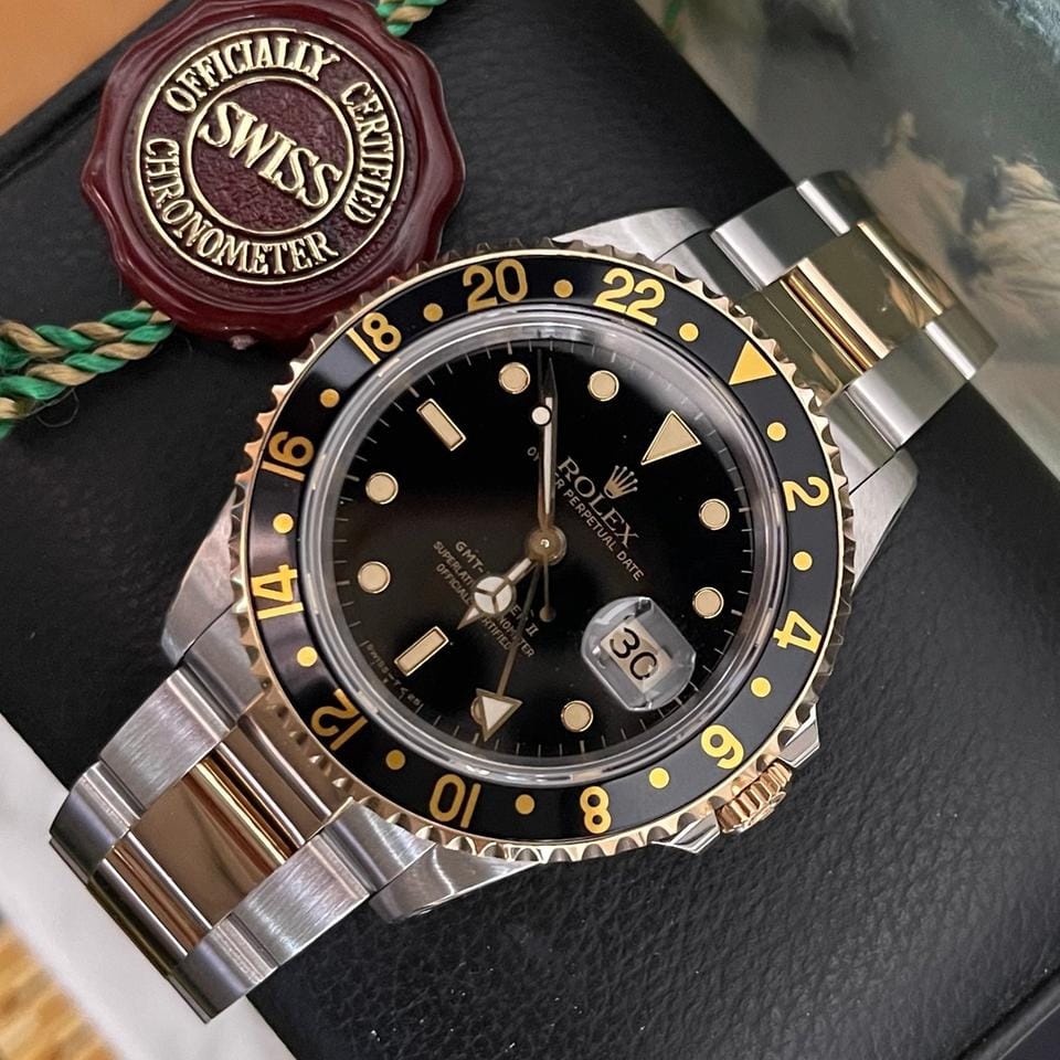 Rolex | GMT-Master II | 16713 | Gold/Steel | 40 mm | Gold/Steel | Black | Automatic