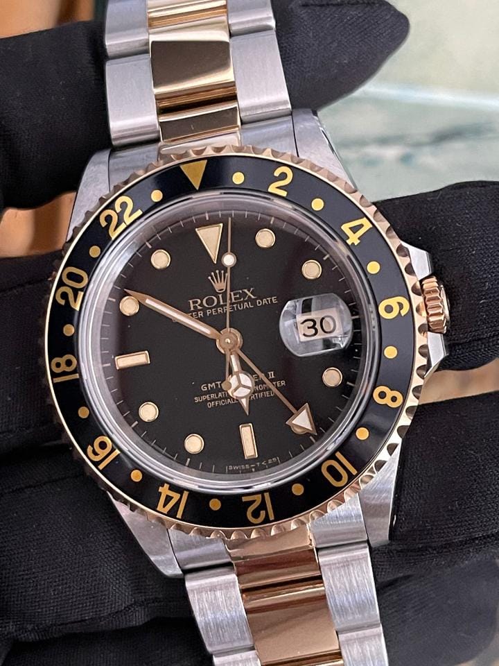 Rolex | GMT-Master II | 16713 | Gold/Steel | 40 mm | Gold/Steel | Black | Automatic