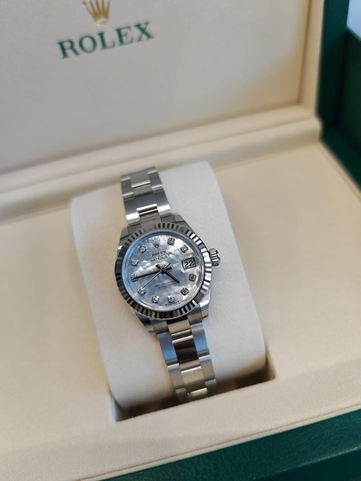 Rolex | Datejust | 279174NG WHITE OYS | Gold/Steel | 28 mm | Steel | Silver | Automatic
