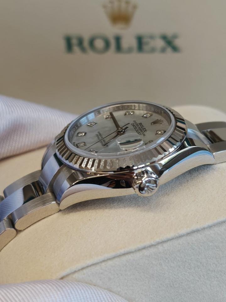 Rolex | Datejust | 279174NG WHITE OYS | Gold/Steel | 28 mm | Steel | Silver | Automatic