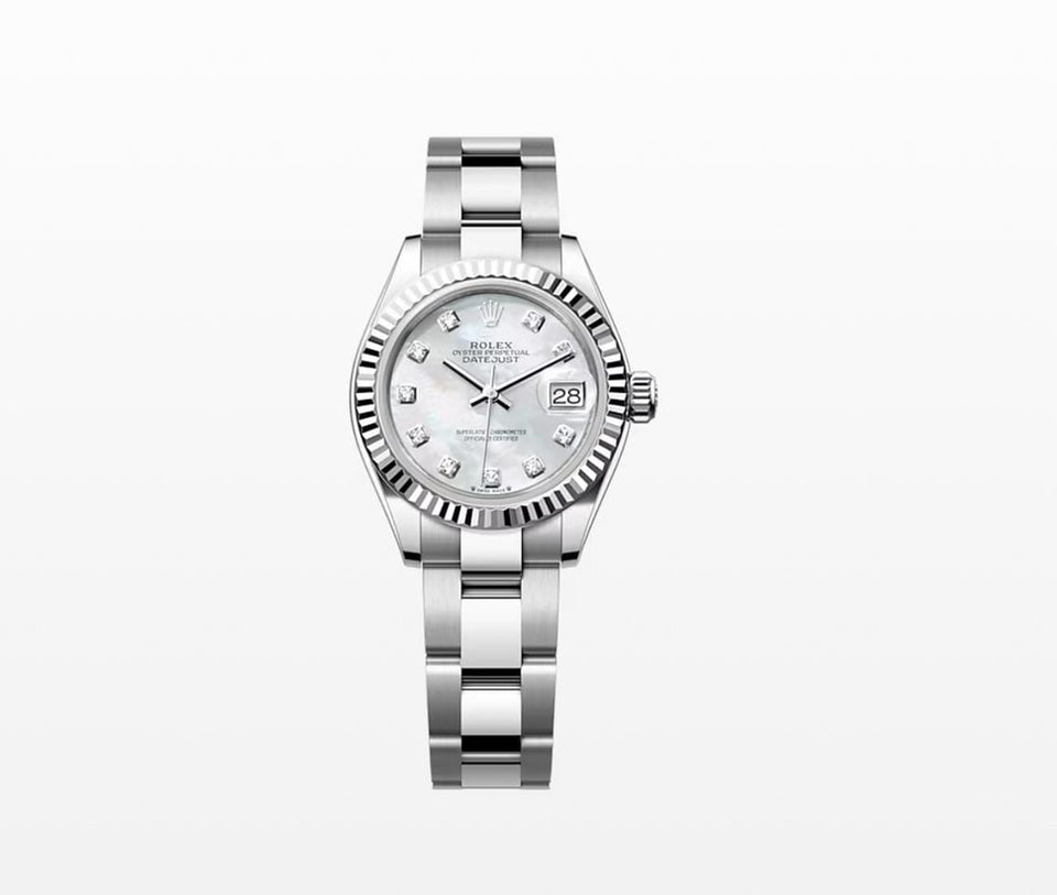 Rolex | Datejust | 279174NG WHITE OYS | Gold/Steel | 28 mm | Steel | Silver | Automatic