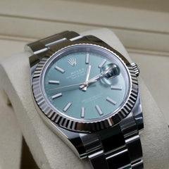 Rolex | Datejust | 126334 | White gold | 41 mm | Steel | Green | Automatic
