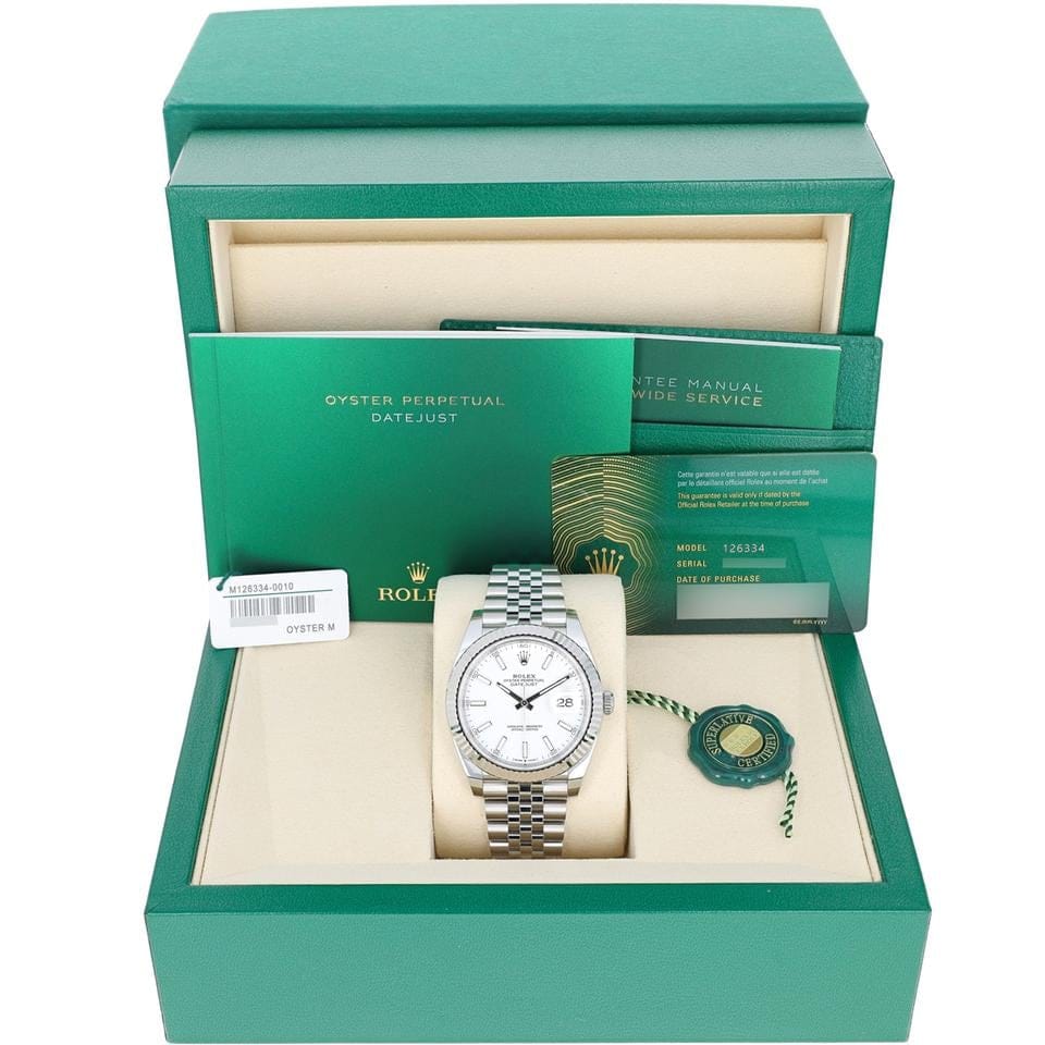 Rolex | Datejust | 126334 | Steel | 41 x 49 mm | Steel | White | Automatic