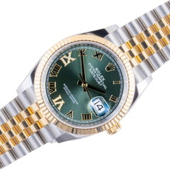 Rolex | Datejust | 126233 | Gold/Steel | 36 mm | Gold/Steel | Green | Automatic