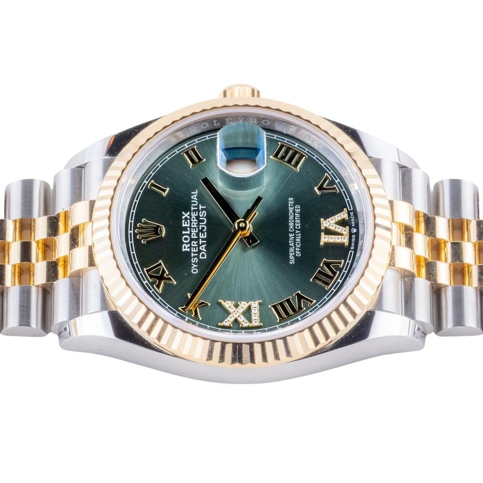 Rolex | Datejust | 126233 | Gold/Steel | 36 mm | Gold/Steel | Green | Automatic