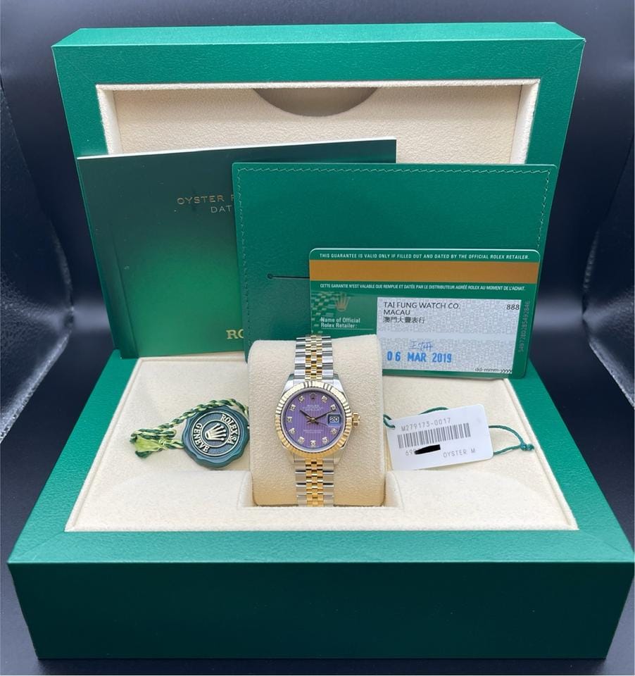 Rolex | Datejust | 279173 | Gold/Steel | 28 mm | Gold/Steel | Purple | Automatic