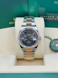 Rolex | Datejust | 126231 | Rose gold | 36 x 44 mm | Gold/Steel | Brown | Automatic