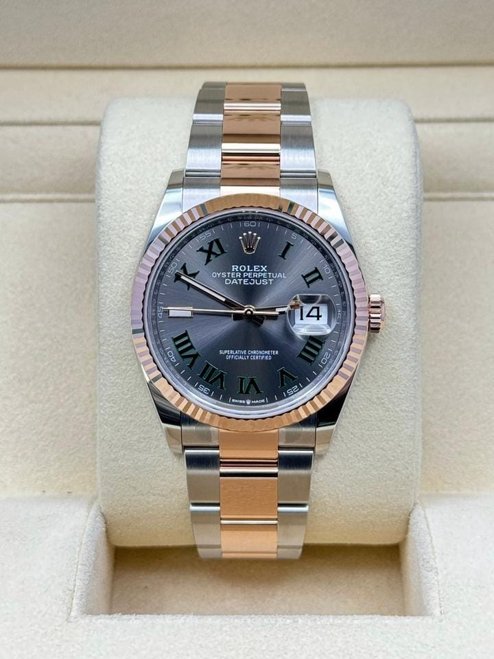 Rolex | Datejust | 126231 | Rose gold | 36 x 44 mm | Gold/Steel | Brown | Automatic
