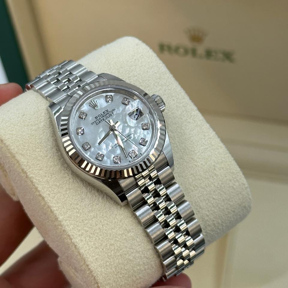 Rolex | Datejust | 279174 NG WHITE JUB | Gold/Steel | 28 mm | Steel | Silver | Automatic