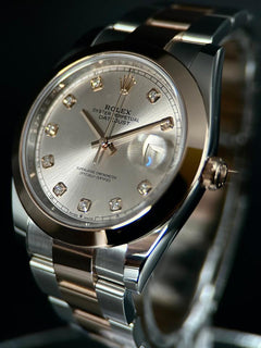 Rolex | Datejust | 126301 | Rose gold | 41 mm | Gold/Steel | Silver | Automatic