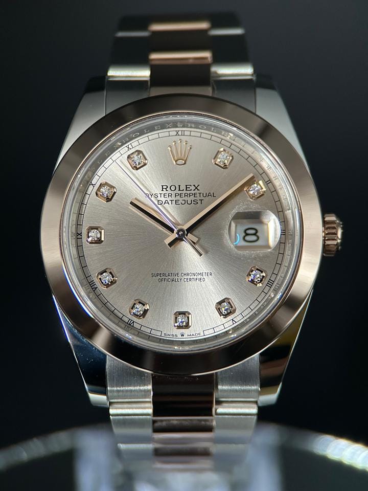 Rolex | Datejust | 126301 | Rose gold | 41 mm | Gold/Steel | Silver | Automatic