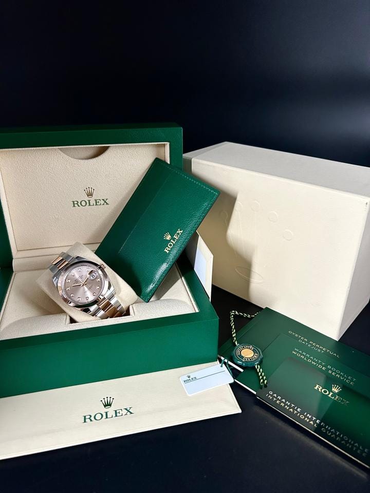 Rolex | Datejust | 126301 | Rose gold | 41 mm | Gold/Steel | Silver | Automatic
