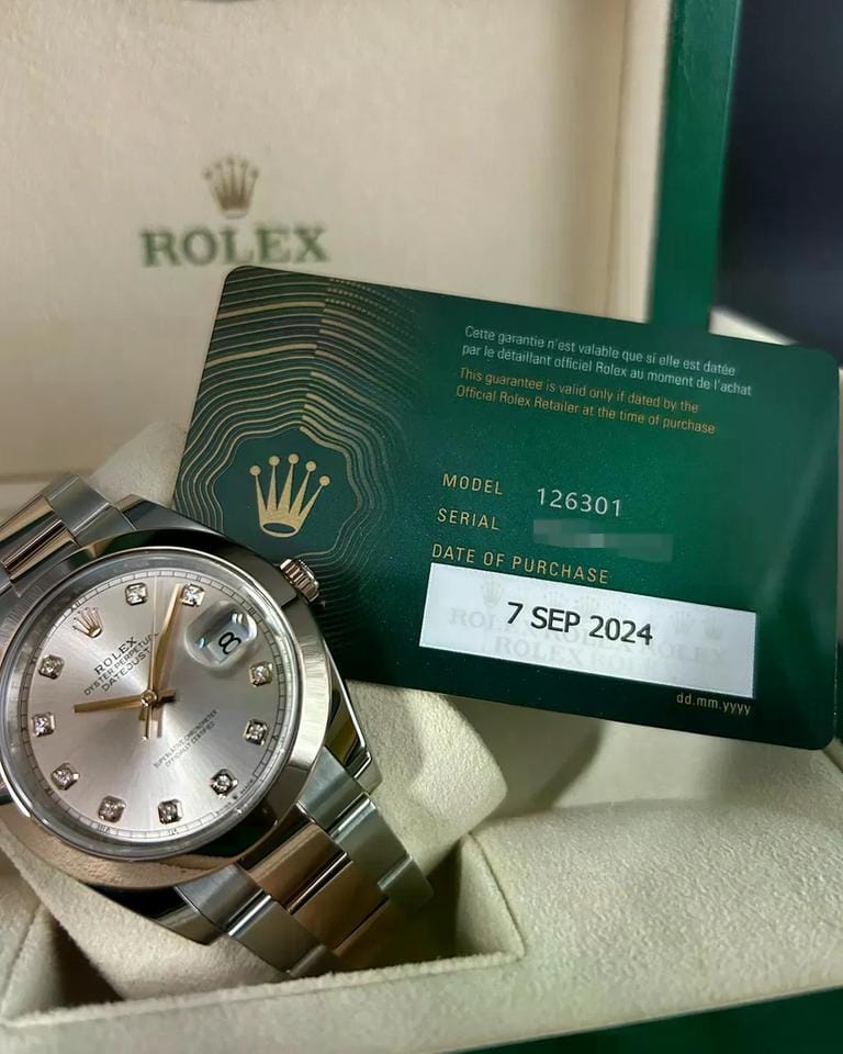 Rolex | Datejust | 126301 | Rose gold | 41 mm | Gold/Steel | Silver | Automatic