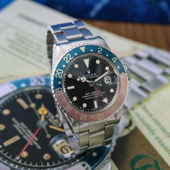 Rolex | GMT-Master | 1675 | Steel | 40 mm | Steel | Black | Automatic