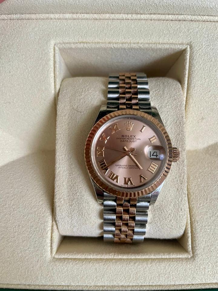 Rolex | Datejust | Rolex Datejust 31 278271 Pink Roman Dial Fluted Bezel Jubile | Gold/Steel | Gold/Steel | Pink | Automatic