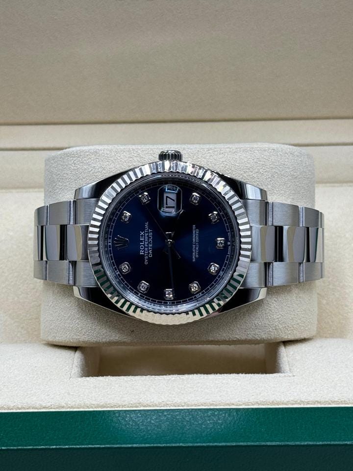 Rolex | Datejust | 126334 | White gold | 41 mm | Steel | Bordeaux | Automatic