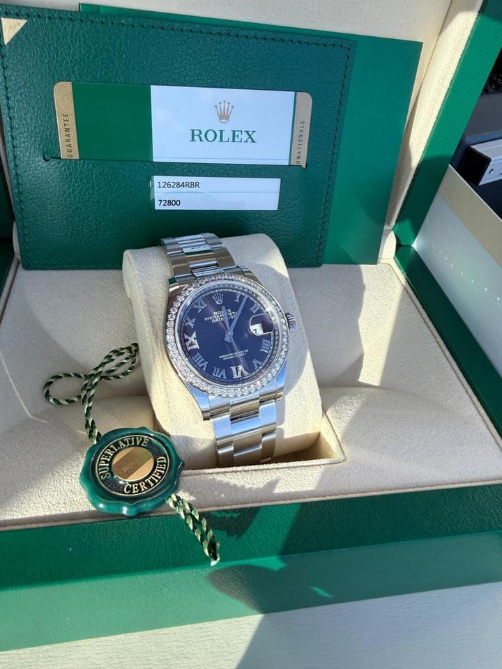 Rolex | Datejust | 126284RBR | Steel | 36 mm | Steel | Purple | Automatic